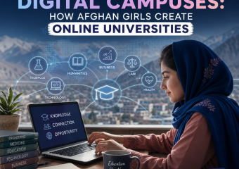 Afghan girls using laptops and phones to build online universities and keep learning alive